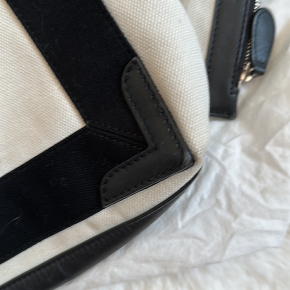 Balenciaga Navy Small Cabas Beige - Picture 9 of 12